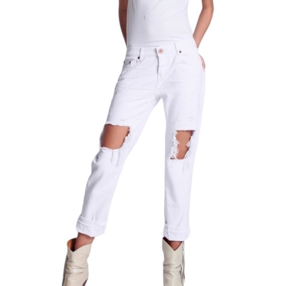 ONE teaspoon White Beaty Awesome Baggies Jean Womens 24 - Picture 1 of 8